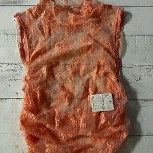 NWT Free People Nice Try Floral Lace Top